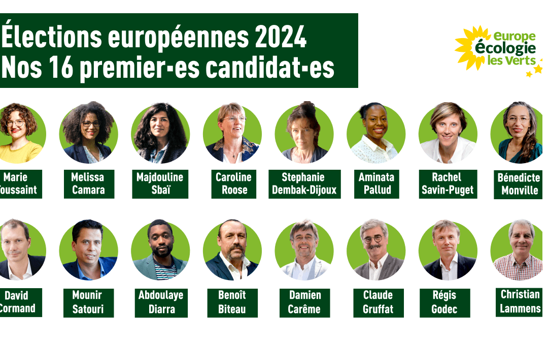 Élections européennes 2024 : nos 16 premières et premiers candidat-es